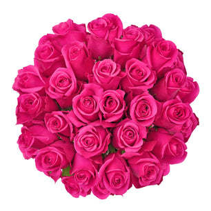 Bright Pink Rose Bouquet